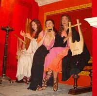 Nathalie, Luce e Giorgia sul set di Rome