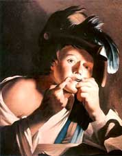 suonatore di scacciapensieri antico