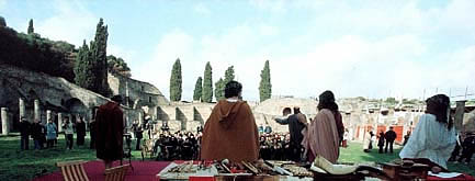 Synaulia, concert at the Pompeii excavation 2001