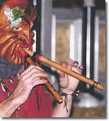 mask and double flutes